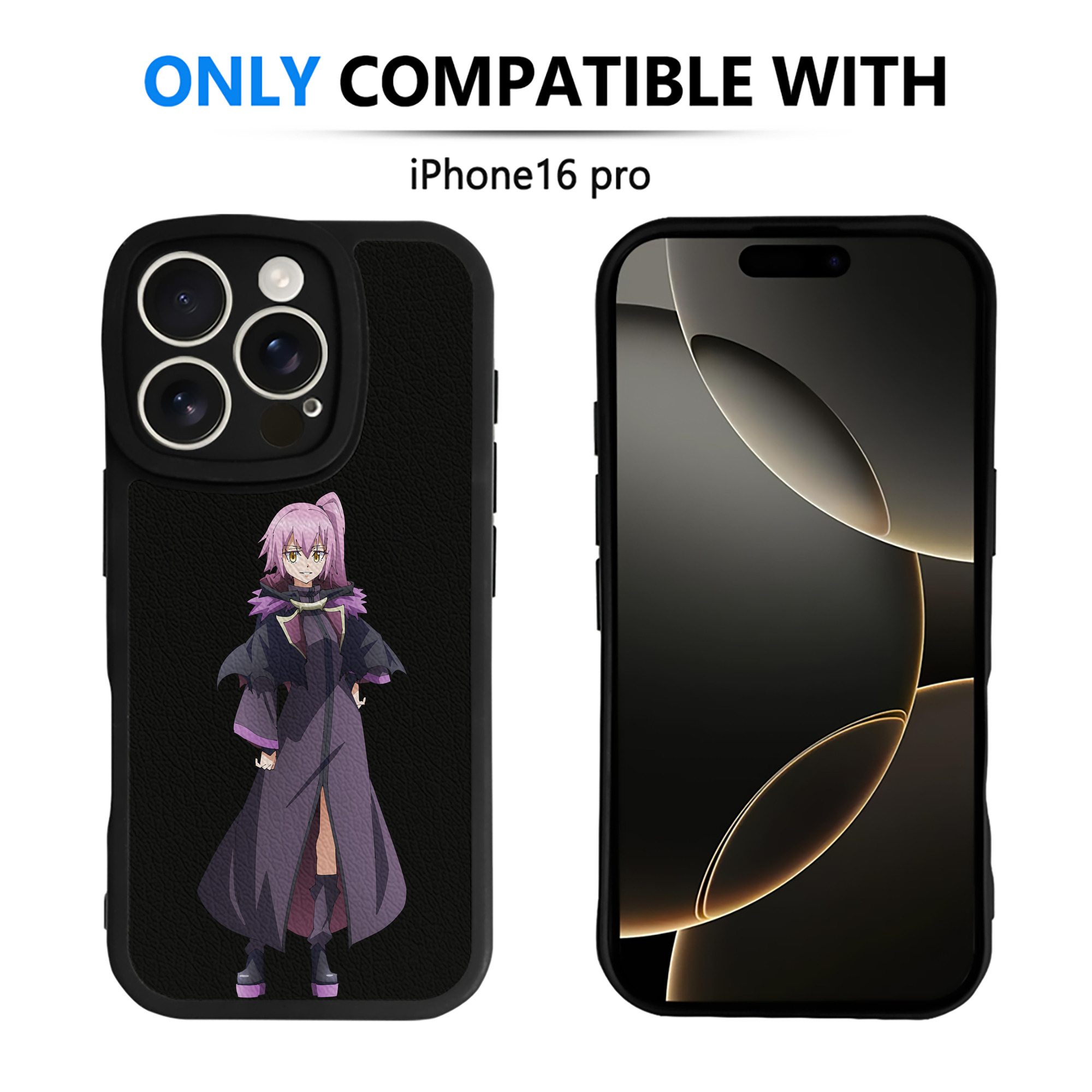 （画像用） 転スラ Regarding Reincarnated to Slime 【iPhone 16シリーズ対応】シリコンスマホケース（レザー調） 材質：シリコン
